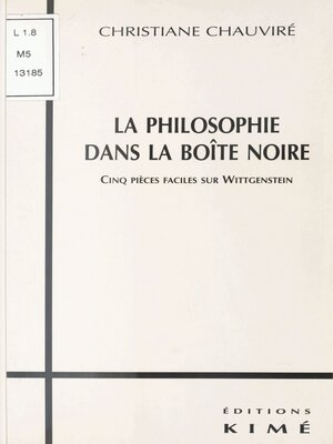 cover image of La Philosophie dans la boîte noire
